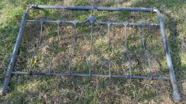 vintage bed head bord steel 54inch wide x 40 inch tall