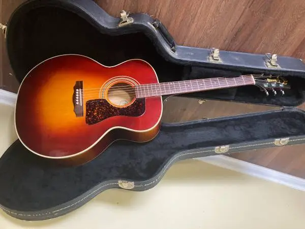1988 Vintage Guild JF-30 Acoustic Guitar Rare Sunburst w/OHSC