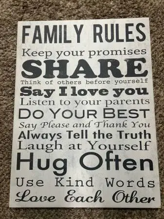 family rules canvas
