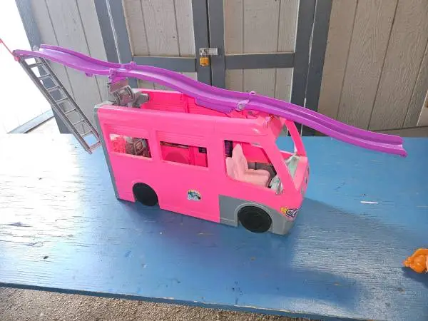 Barbie dream camper with ladder and slide