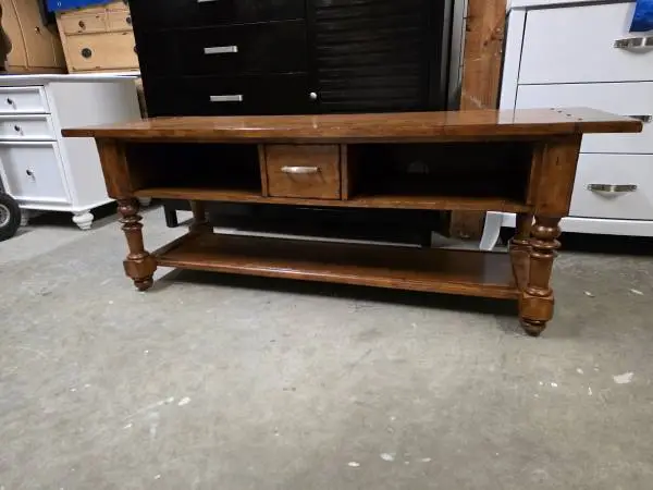 Pottery Barn Como Rustic Wood TV Stand
