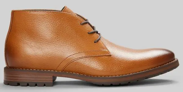 Joseph Abboud Mens Pebbled Leather Chukka Boots, Tan, Size 10D, NEW