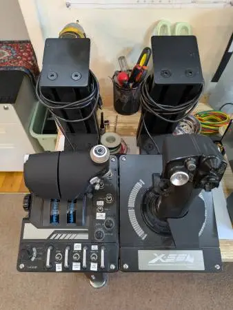 Logitech X56 (G Pro Flightstick and Throttle) w/desk clamps