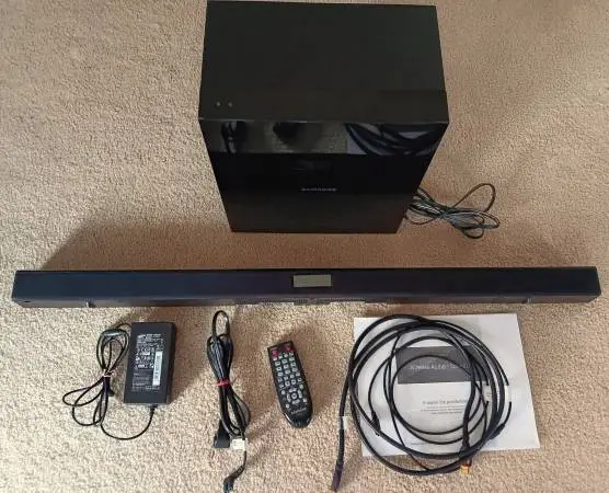 Samsung Soundbar And Powered Subwoofer With Remote And More