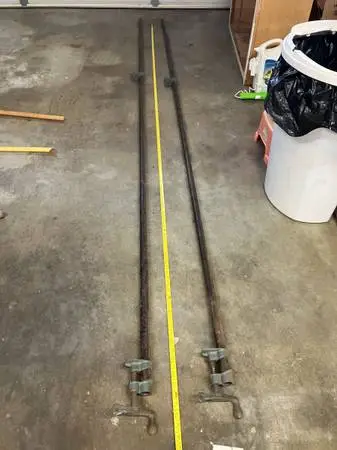 10’ metal Pipe Clamp x2