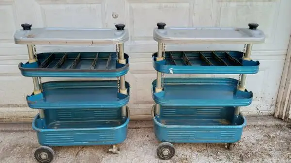 Vintage Hazet Style Tool Trolley Rolling Tray Cart VW Porche BMW