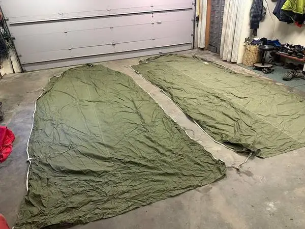 Green Aircraft Wing Covers. 6 Wide X 15 7 Long.