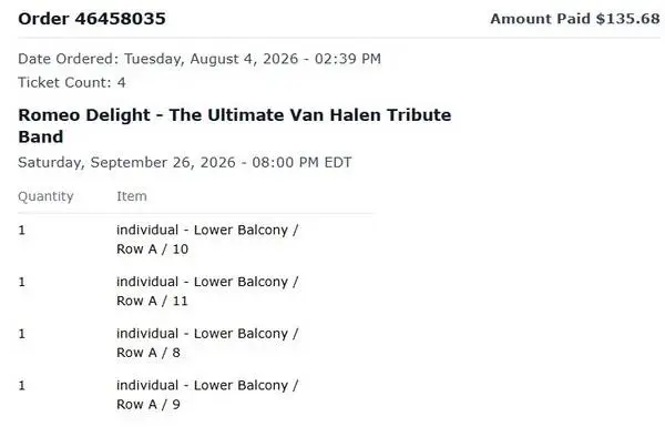 Romeo Delight - The Ultimate Van Halen Tribute Band