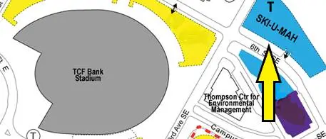 Gopher football Parking Pass SKI U MAH for Tailgating