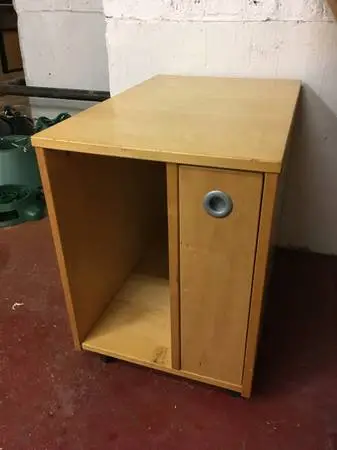 Very Sturdy, Solid Computer / Office Side Desk with Media Storage
