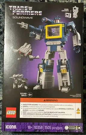 LEGO Icons Transformers: Soundwave 10358 - SEALED BOX