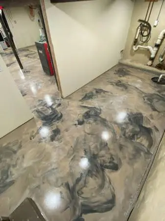 EPOXY COATING, EPOXY GARAGE FLOORS, FLAKES, GRIND AND SEAL