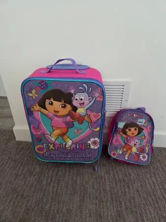Dora suitcase and backpack