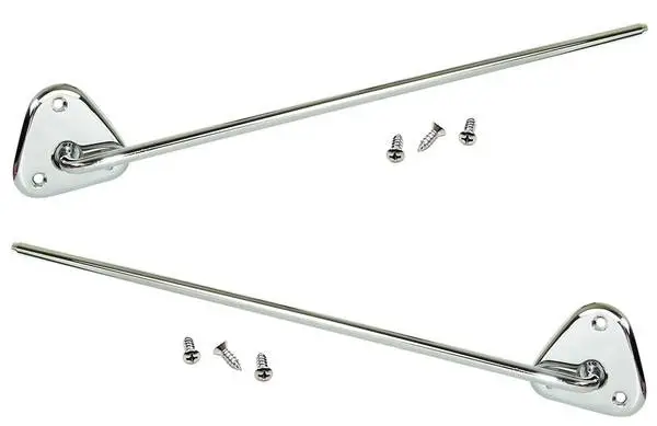 73-87 c10 sun visor supports chrome pr new