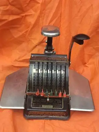 F and E LIGHTNING CHECK WRITER