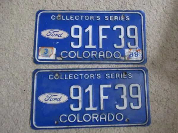 Pair of Colorado Ford License Plates