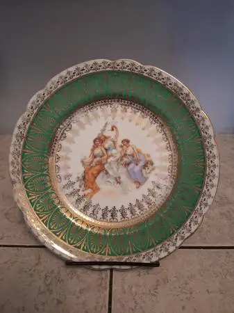 Victoria Carlsbad Austria Porcelain Goddess Decorative Plate