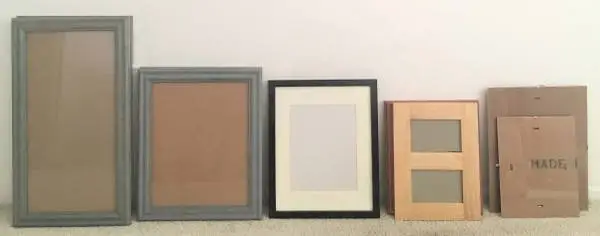 7 Picture Photo Frame Wood Glass Art Wall Hanger String Various Sizes