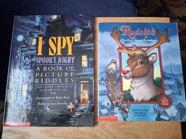 Scholastic Childrens I Spy and Rudolph Books $5 each