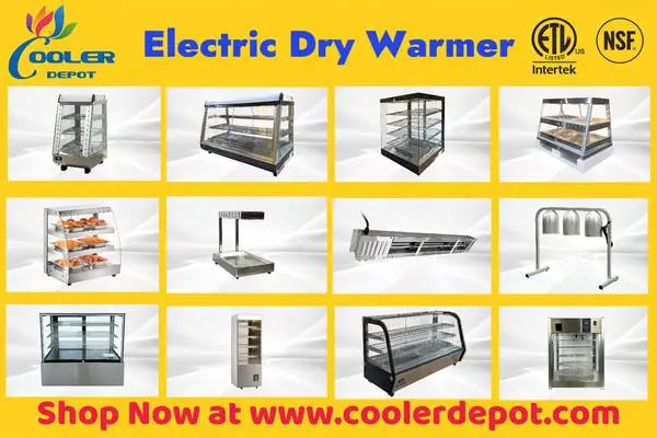 Electric Dry Warmer Hot Display CASE Merchandiser