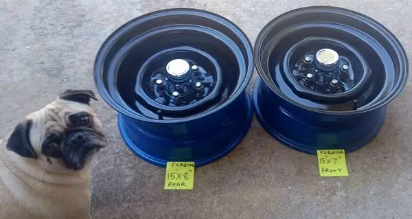 15x8 and 15x7 wide ford car oem wheel vintiques rims