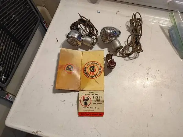 KD Lamp Company usa made reverse light set nos boxed up