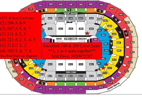 Portland Trail Blazers Tickets Lower Bowl All games Buy direct & Save
