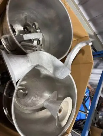Hobart 140 quart stainless steel bowl and hook