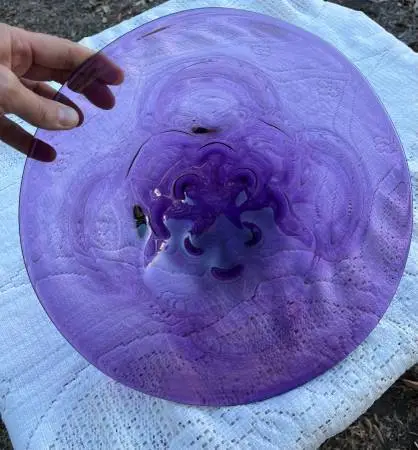 Orrefors Amethyst Crystal Bowl, signed
