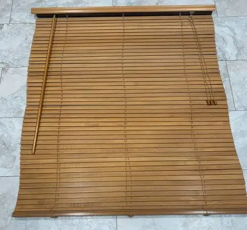 Wood window blinds 1 slats 40 1/2 W x 47 L