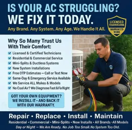 🟦🟥24/7 SAME DAY AC REPAIR OR INSTALL-📞📲215-559-9196 FREE ESTIMATES