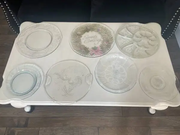 7-Glass Platters-Vintage Serving Trays