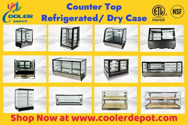 Countertop Bakery Display Cases – Refrigerated & Dry Showcase (100%NEW