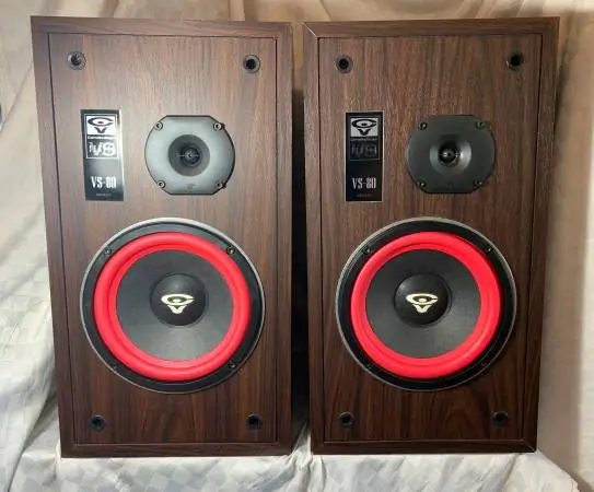 Cerwin-Vega VS-80 Large Bookshelf Speakers-Just Refoamed, Near Mint!