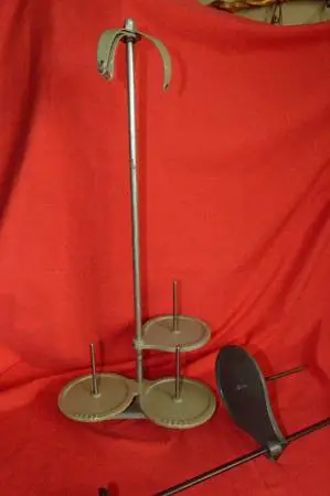 Vintage Reece 3 spool Thread Stand. Cast Iron Heavy Duty. 24 Tall.