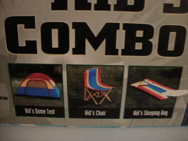 Camping Set-Kids matching 3 pc with tent/chair/sleeping bag