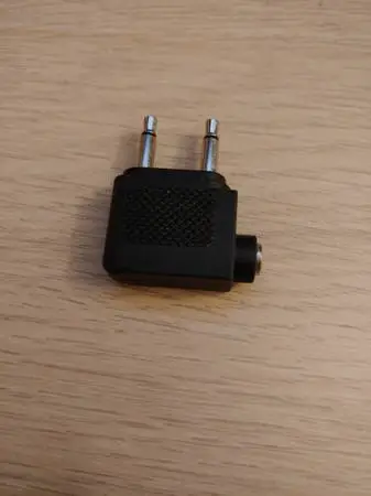 3.5mm Dual Mono Plug to 1 Stereo Jack Aircraft Headphone Audio