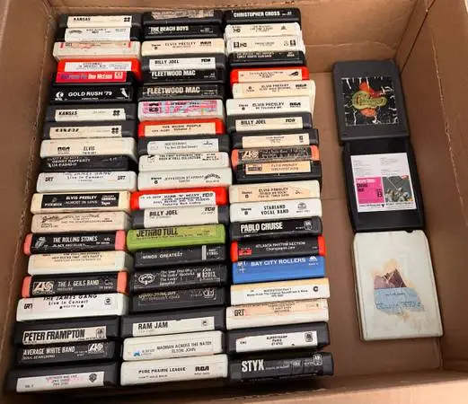 (63) 8 Track Tapes Rock Vintage Eight Track Tapes