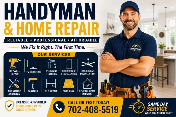 🏡🔴 YOUR LOCAL HANDYMAN LAS VEGAS! BIG OR SMALL WE CAN FIX IT ALL🏡🔴
