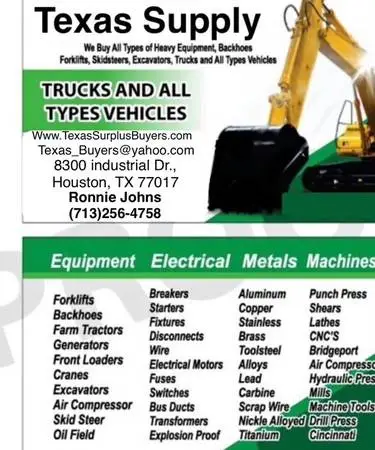 Buyer of surplus equipment