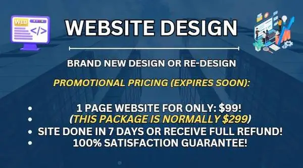 🔥🎁$99 WEBSITE + FREE LOGO, SEO, & SO MUCH MORE ✅ READY IN 7 DAYS🚨🔥