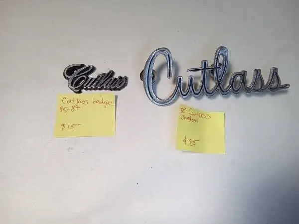 68 Cutlass emblem & 85 87 Badge