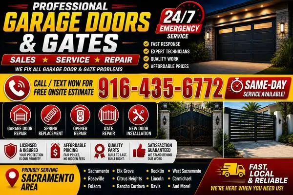 🚪⚡ GARAGE DOOR REPAIR & ELECTRIC GATE REPAIR — SAME DAY SERVICE ⚡🚪
