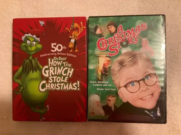 How the Grinch Stole Christmas, A Christmas Story, Night Before $10 Ea