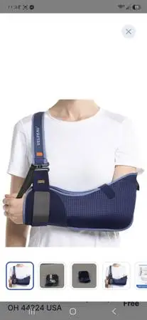 VELPEAU Arm Sling Shoulder Immobilizer for Women and Men, fit Left or Right Arm