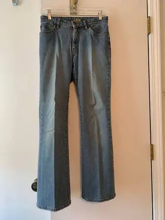 Womens Jag Mid-Rise Straight Leg Cotton Blue Jeans Size 6