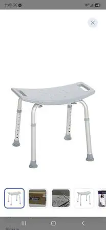 Drive Medical Shower Chair for Inside Tub & Shower, Adjustable Bath Seat with Su