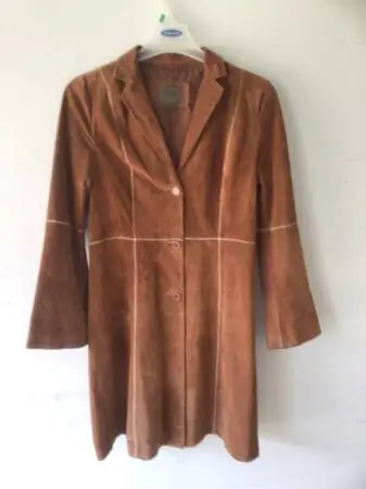 Caramel Brown Suede Coat