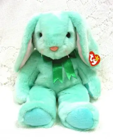 TY 1998 Beanie Buddy 14 inch LARGE Mint Green BUNNY Rabbit NEW Retired