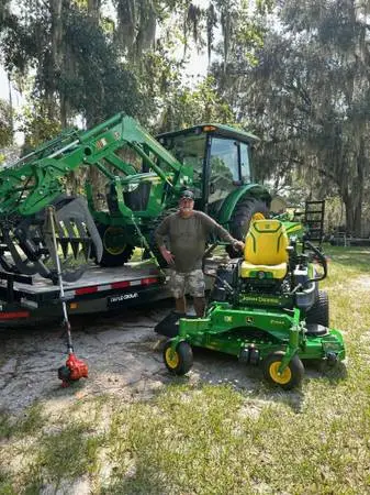 Retired Veteran doing Tractor Work, and Yard Mowing